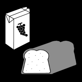 bread and grapejuice
